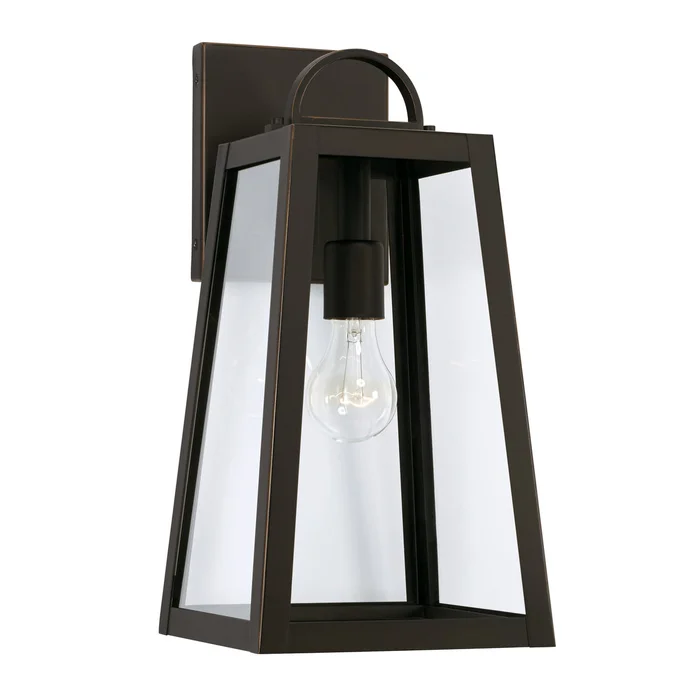 Capital Lighting 943711OZ Leighton One Light Outdoor Wall Lantern, Oiled Bronze
