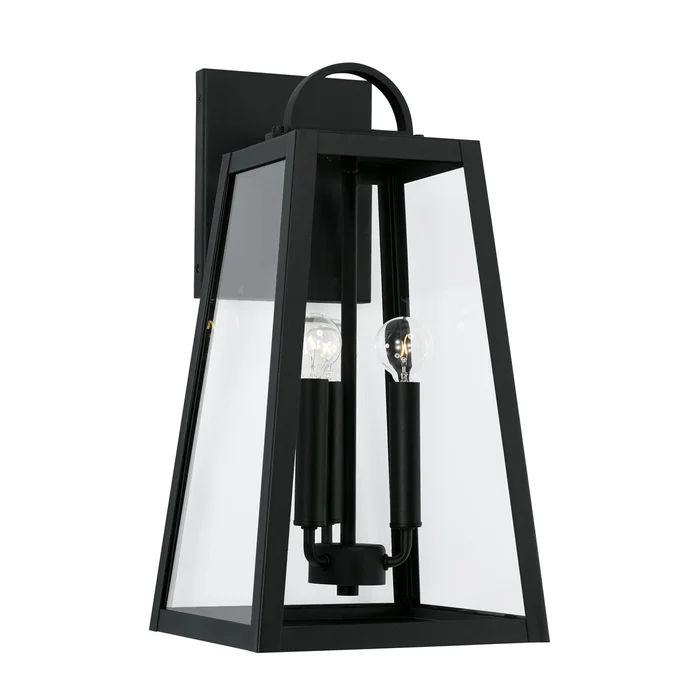 Capital Lighting 943732BK Leighton Three Light Outdoor Wall Lantern, Black