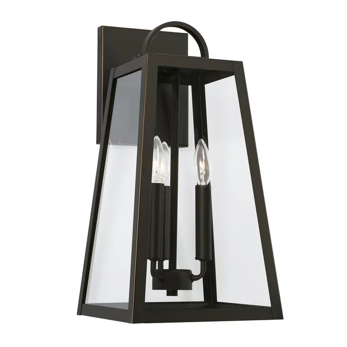 Capital Lighting 943732OZ Leighton Three Light Outdoor Wall Lantern, Oiled Bronze