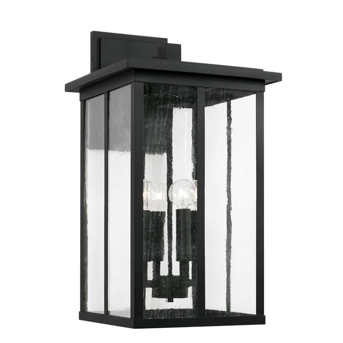 Capital Lighting 943843BK Barrett Four Light Outdoor Wall Lantern, Black