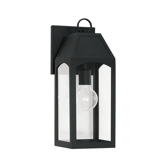 Capital Lighting 946311BK Burton One Light Outdoor Wall Lantern, Black
