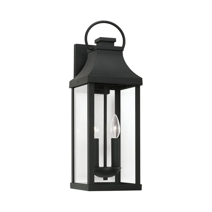 Capital Lighting 946421BK Bradford Two Light Outdoor Wall Lantern, Black