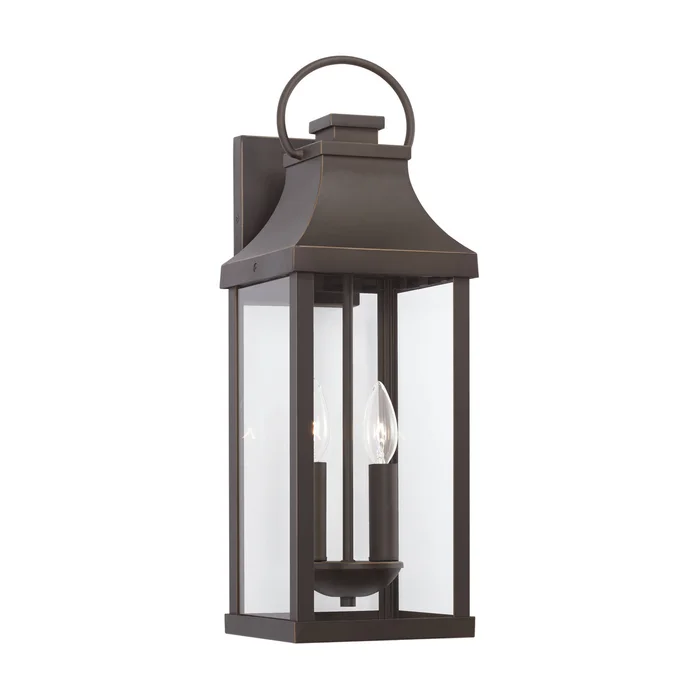 Capital Lighting 946421OZ Bradford Two Light Outdoor Wall Lantern, Oiled Bronze