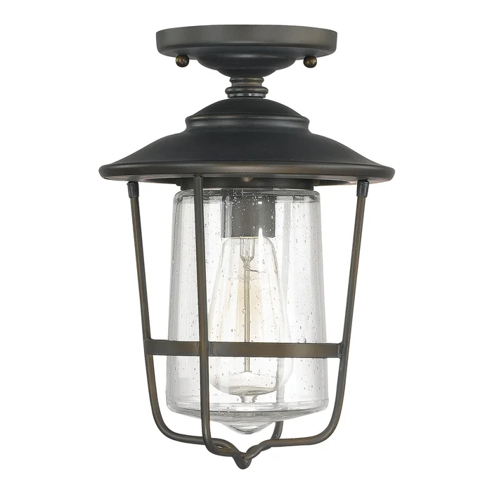 Capital Lighting 9607OB Creekside One Light Outdoor Flush Mount, Old Bronze