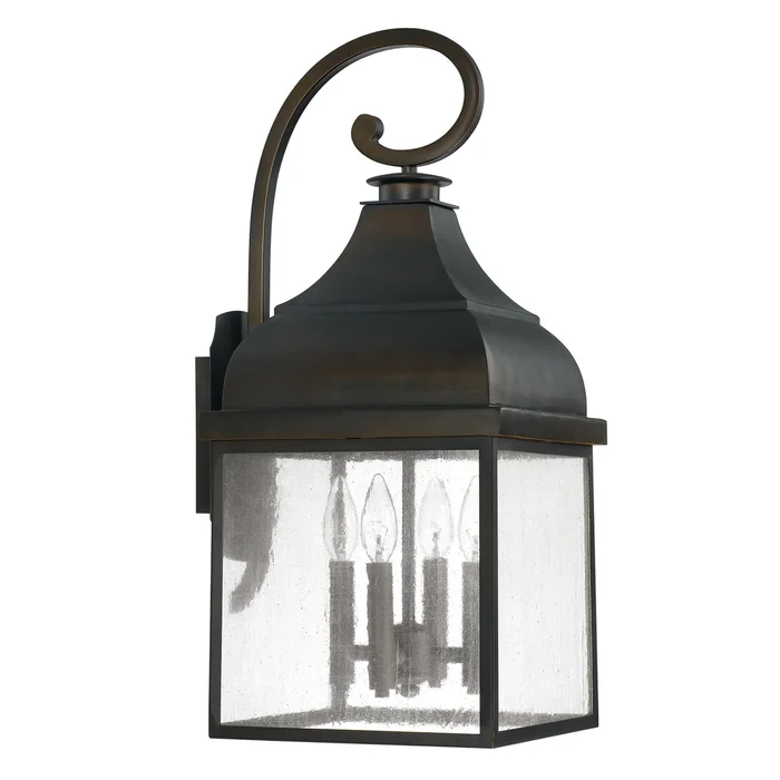 Capital Lighting 9643OB Westridge Four Light Outdoor Wall Lantern, Old Bronze