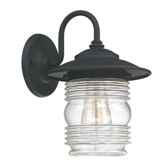 Capital Lighting 9671BK Creekside One Light Outdoor Wall Lantern, Black