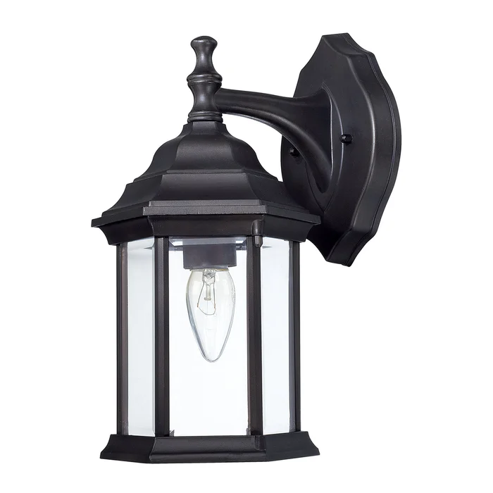 Capital Lighting 9830BK One Light Outdoor Wall Lantern, Black