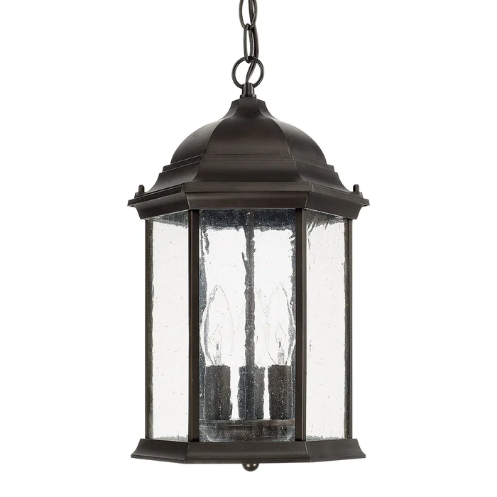 Capital Lighting 9836OB Main Street Three Light Outdoor Hanging Lantern, Old Bronze