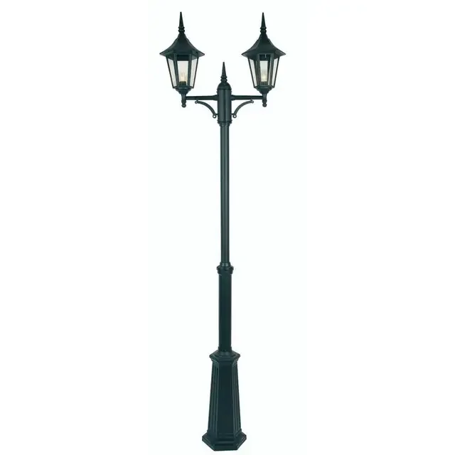 Cardinal 2 Light Black Adjustable IP44 Lamp Post Light