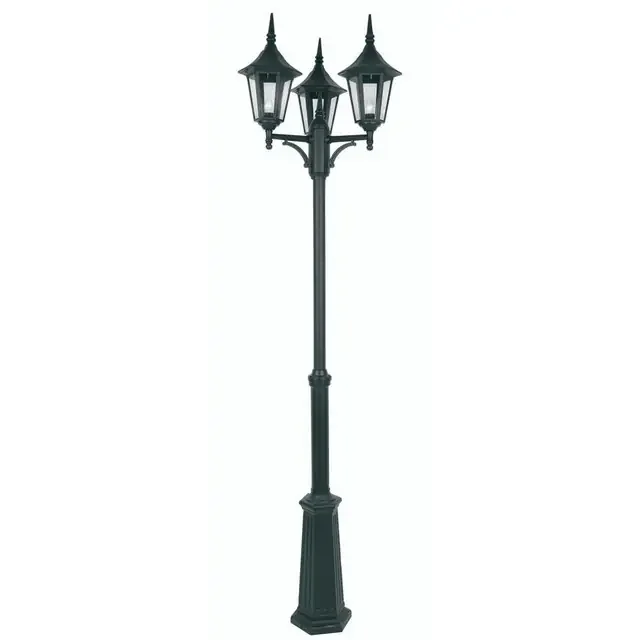 Cardinal 3 Light Black Adjustable IP44 Lamp Post Light