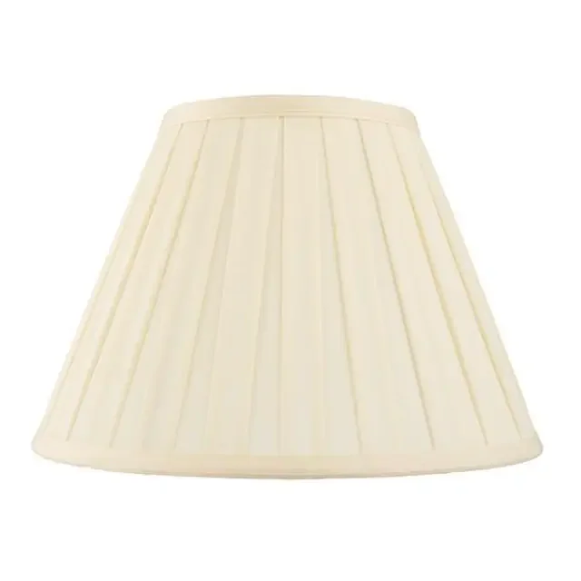 Carla 14 Inch Cream Cotton Box Pleat Shade Only – Clearance