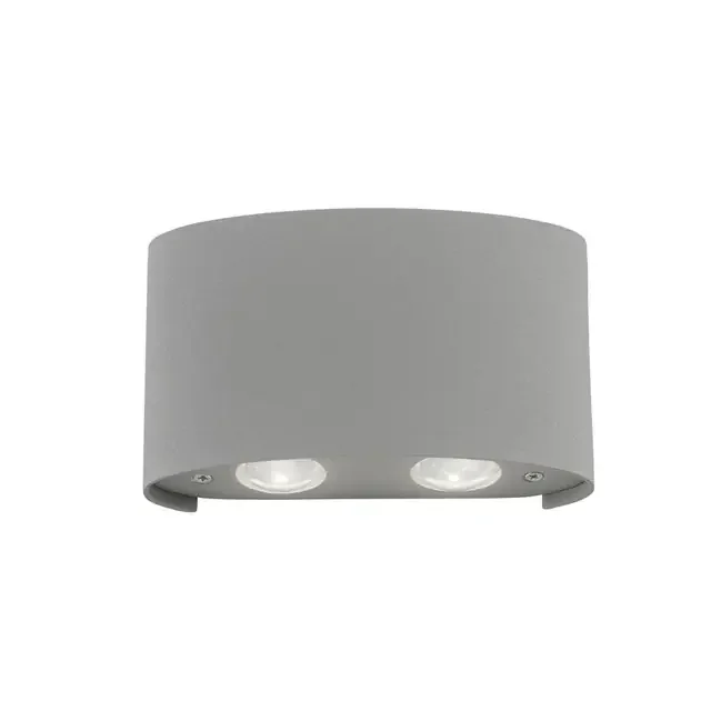 CARLO 4 Light Silver Up and Down Outdoor Wall Light