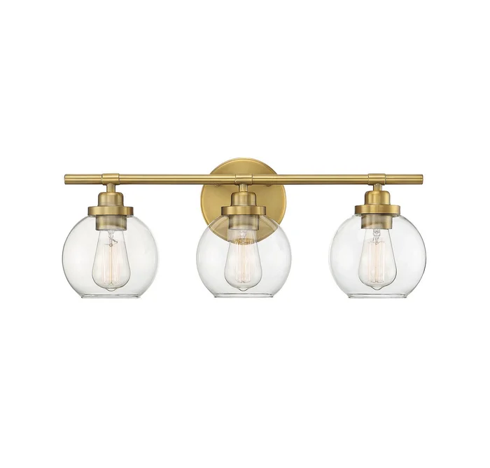 Carson Three Light Bath Bar in Warm Brass (51|8-4050-3-322)