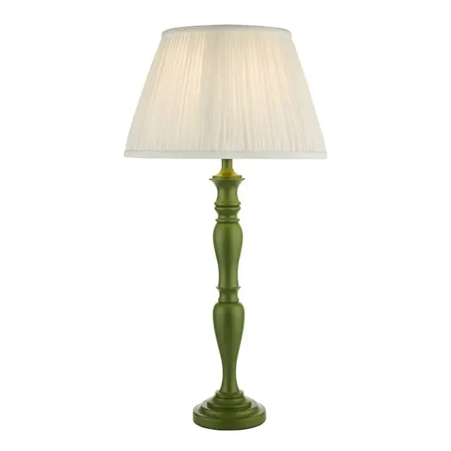 Caycee Green with Cream Shade Table Lamp