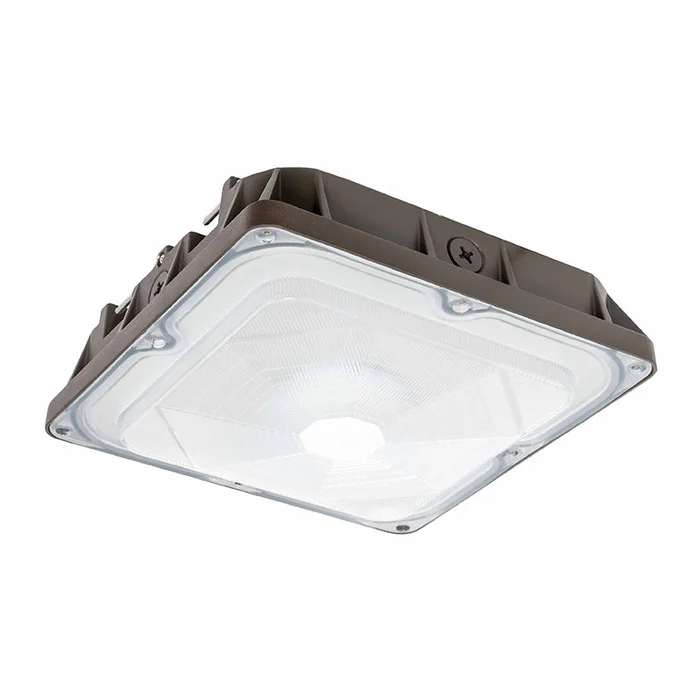 CDLX LED Power Adjustable Low Profile Canopy Light, 15/25/35/45Watt Selectable, 5100 Lumens, 120-277V, 3000k, 4000K, or 5000K