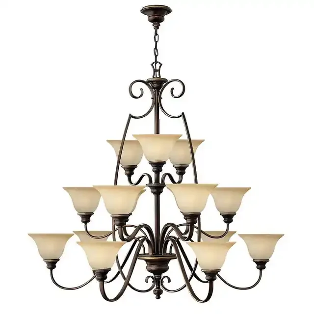 Cello 15 Light Antique Bronze Chandelier