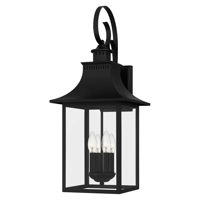 Chancellor Four Light Outdoor Wall Lantern in Mystic Black (10|CCR8412K)