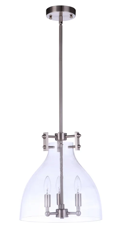 Chardonnay Three Light Pendant in Brushed Polished Nickel (46|55893-BNK)