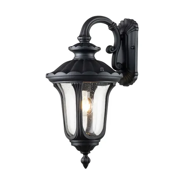 Chicago Black 23cm IP44 Wall Light