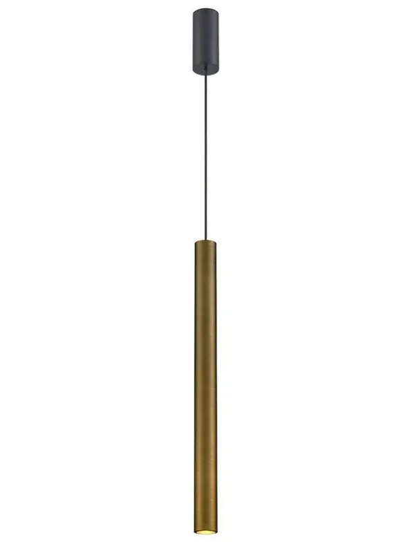 Chime Brushed Bronze Cylinder LED Pendant Light