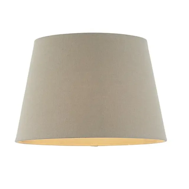 Cici 12 Inch Grey Linen Mix Fabric Shade Only