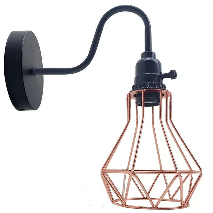 Classic Meets Modern Vintage Cage Wall Lamp