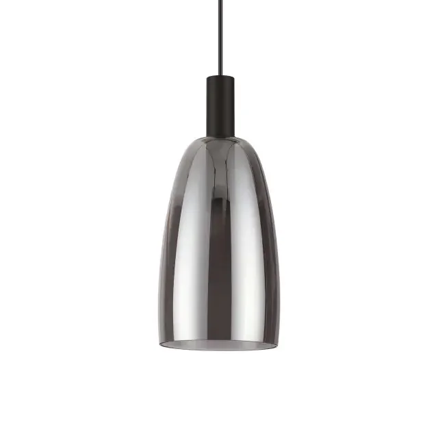 Coco-2 SP Black with Smoke Glass Pendant Light