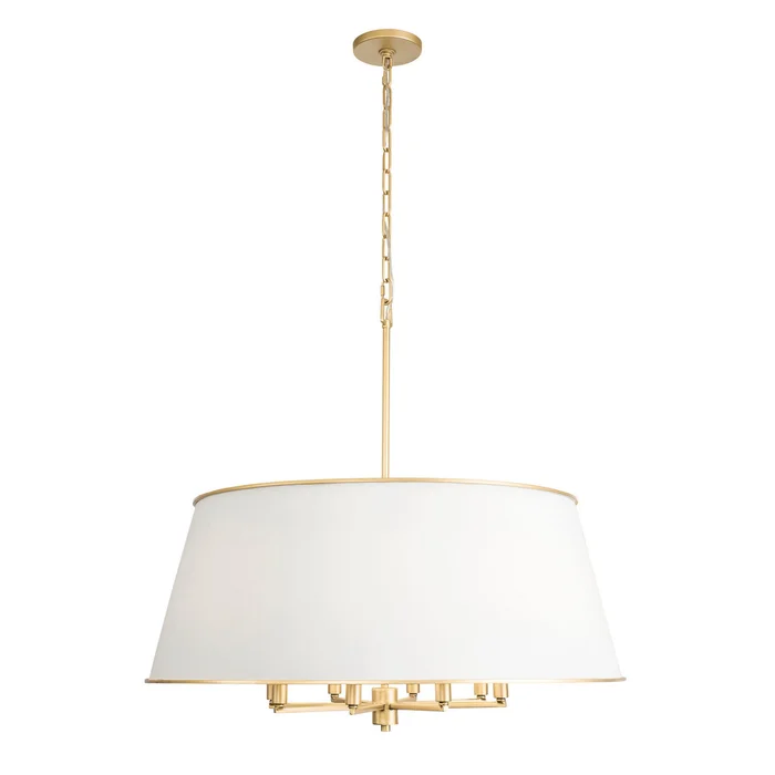 Coco Eight Light Pendant in Matte White/French Gold (137|364P08MWFG)