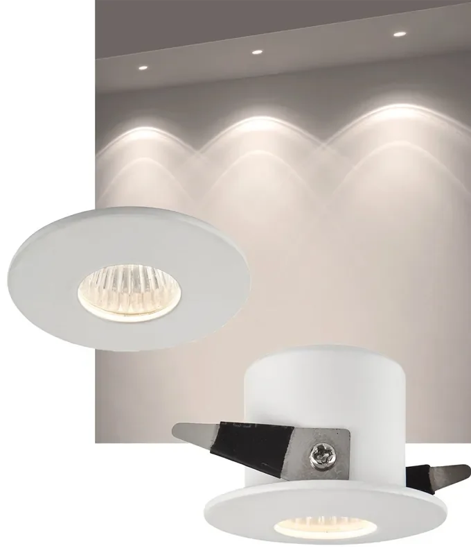 Compact Fixed LED Downlight – 45mm Diameter with a Punch