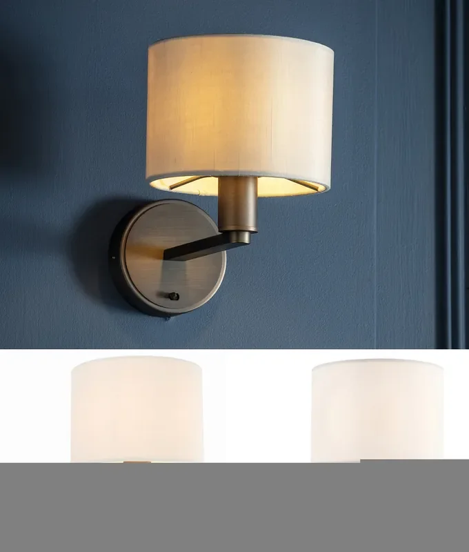 Contemporary Switched Wall Light with Shade