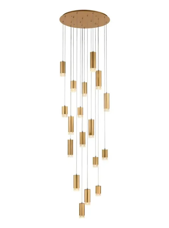 Cordelia 18 Light Brushed Satin Gold Cluster Pendant Light