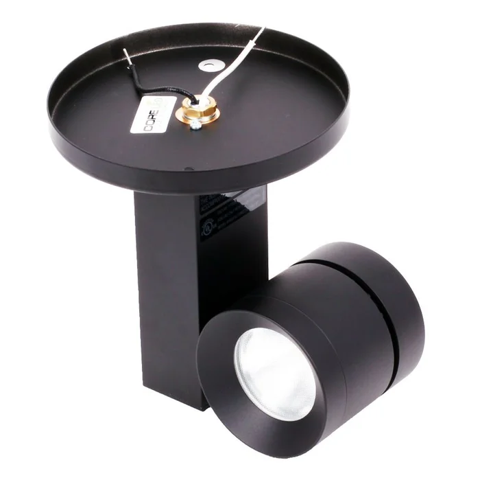 Core Lighting CTL420-L2-27K-BK-WF-MP-277 LED Vertical Monopoint Track Head, 277V, 16W, 1200 Lumens, 45° Wide Beam, 2700K, Black