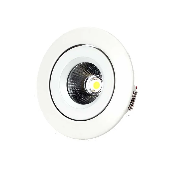 Core Lighting DLC310-30K-WH Low Profile Adjustable LED Downlight, 5W, 3000K, White