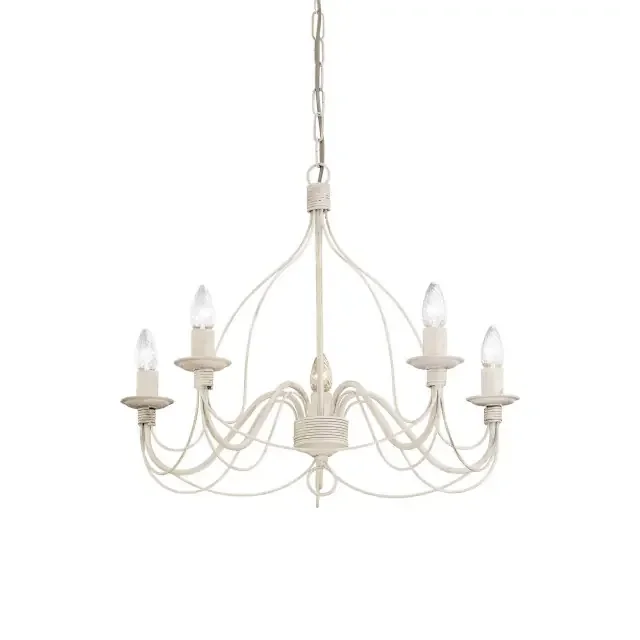 Corte SP5 5 Light Antique White Chandelier