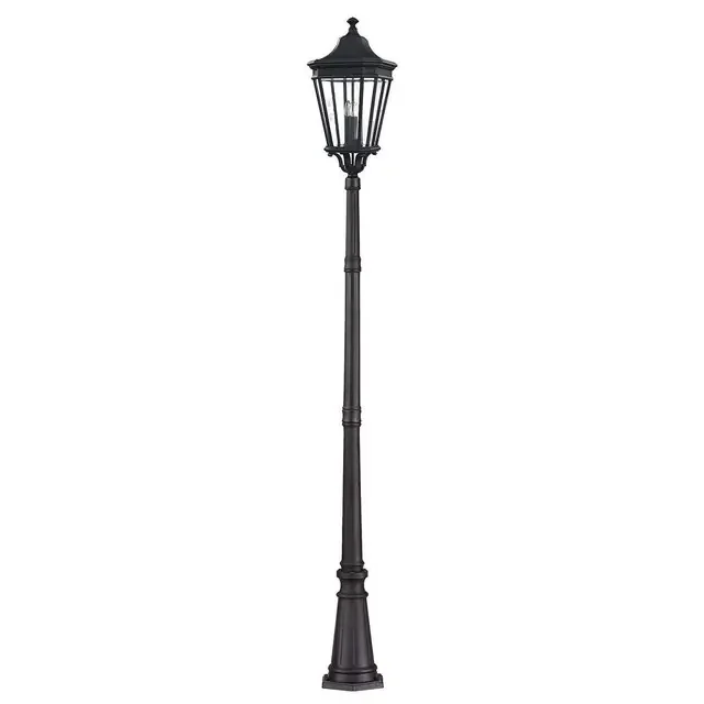 Cotswold Lane 3 Light Black IP44 Lamp Post Light