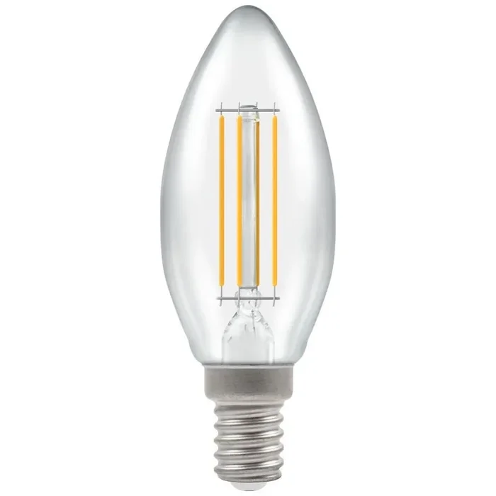 Crompton DIMMABLE 6.5w Warm White Clear 60w Equivalent, High Power Filament LED Candle Bulb (806lm)
