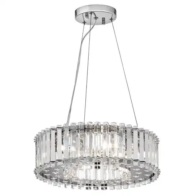 Crystal Skye 6 Light Chrome Pendant Light