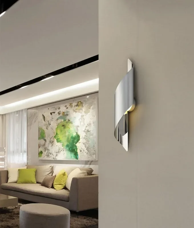 Curled Wall Light Wall 8w LED – Height 500mm