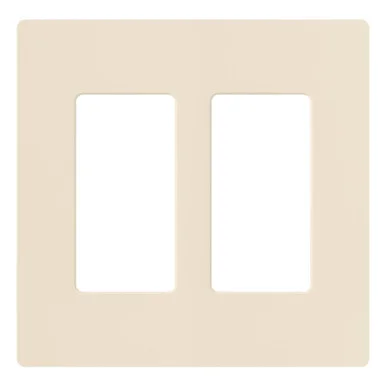CW-2-LA Claro Wallplate, Gloss Finish, Two-gang In Light Almond
