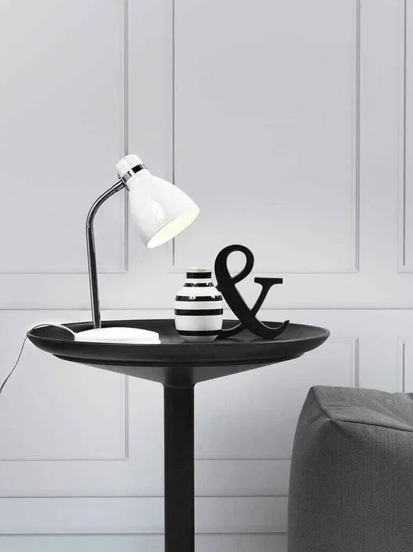 Cyclone White Adjustable Table Lamp