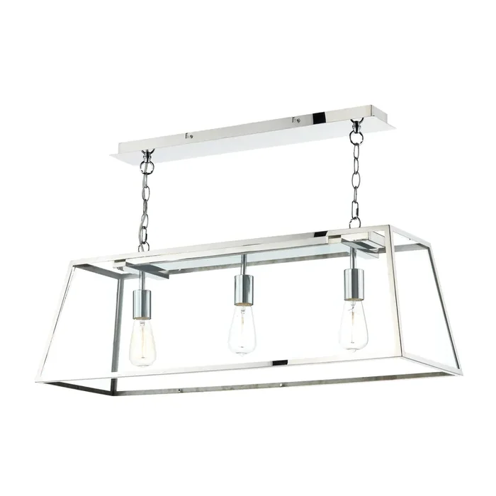 Dar Lighting Academy 3 Light Pendant Stainless Steel • ACA0344