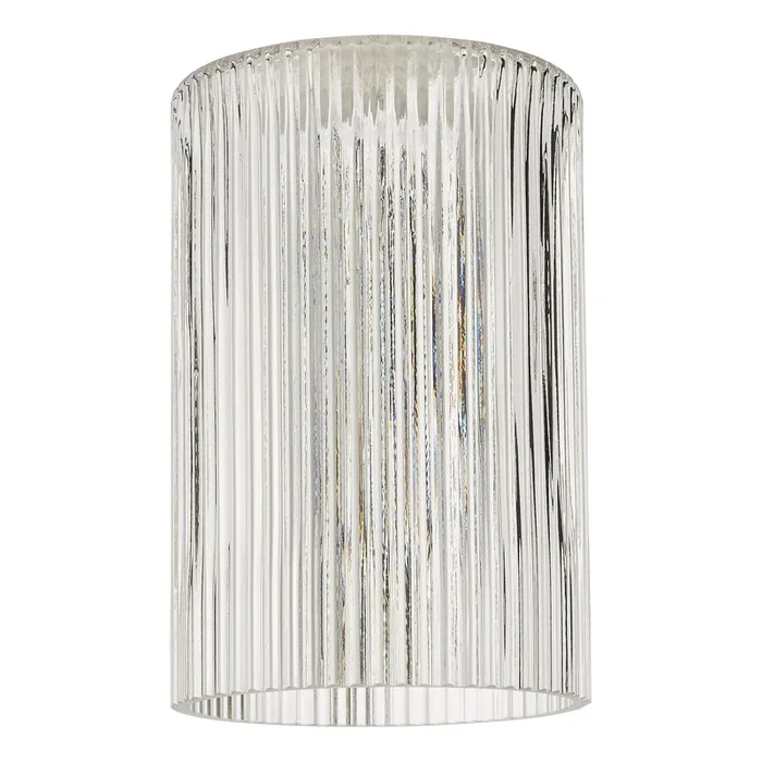 Dar Lighting Accessory Easy Fit Cylinder Ribbed Glass Shade • ACC869