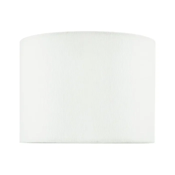 Dar Lighting Boris White Cotton Drum Shade 20cm • BOR0802