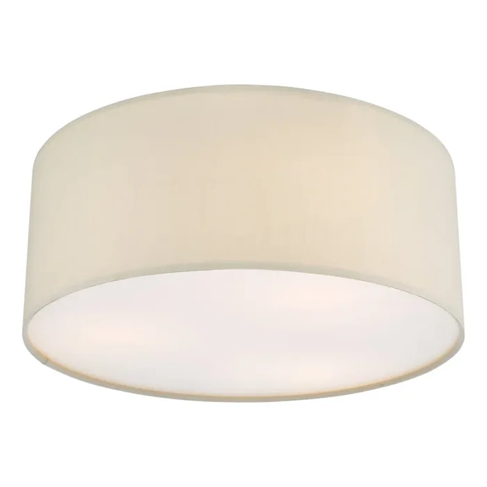 Dar Lighting Cierro 3 Light Flush Taupe With Diffuser 40cm • CIE5201