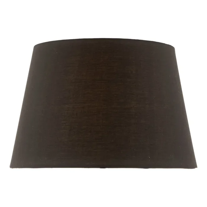 Dar Lighting Safia Black Cotton Tapered Drum Shade 36CM • SAF1422