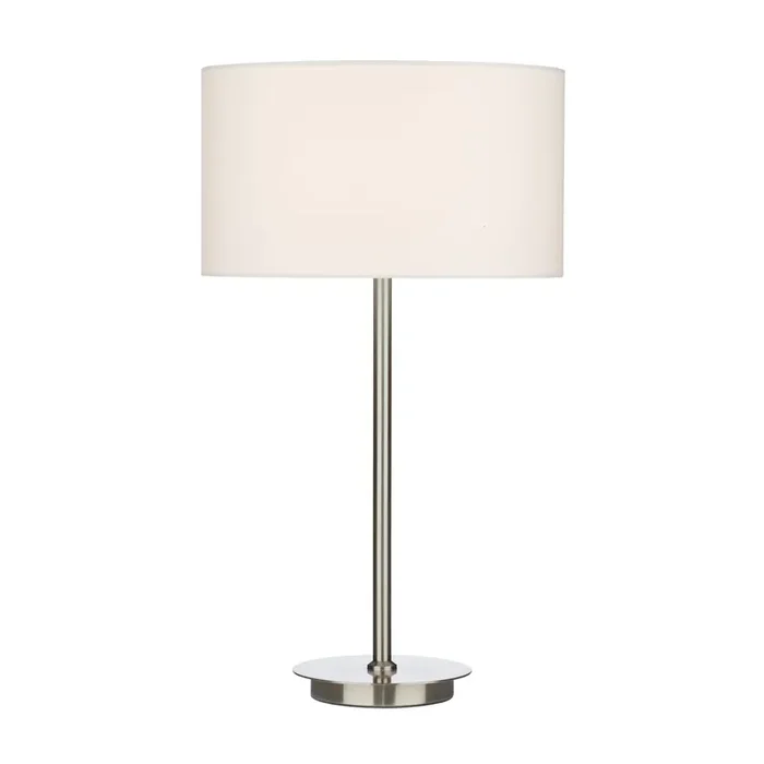 Dar Lighting Tuscan Table Lamp Satin Chrome Base Only • TUS4046