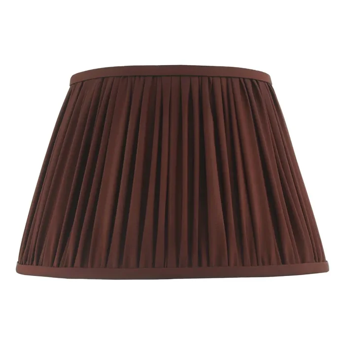 Dar Lighting Ulyana Burgundy Faux Silk Pleated Shade 40cm • ULY1658