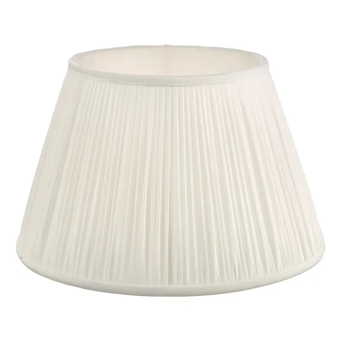 Dar Lighting Ulyana Ivory Faux Silk Pleated Shade 35cm • ULY1415
