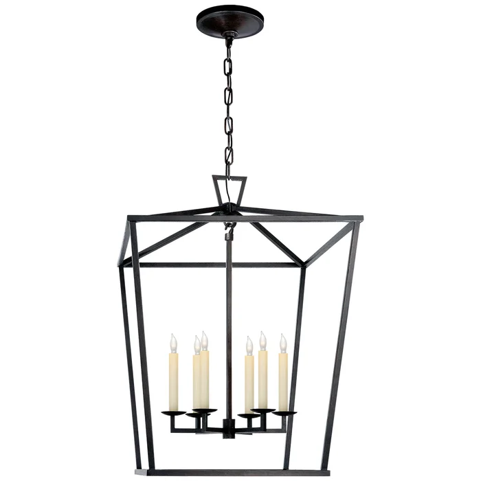 Darlana Six Light Lantern, Aged Iron