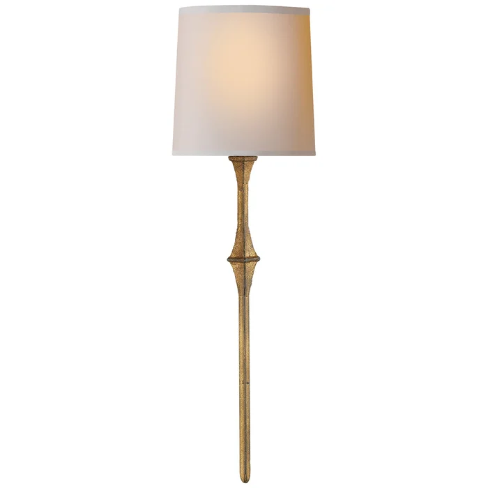 Dauphine One Light Wall Sconce, Gilded Iron